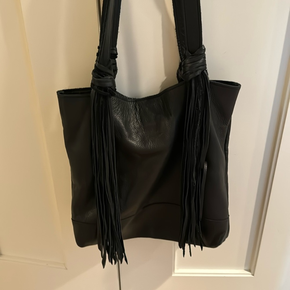Mcfadin black leather tote